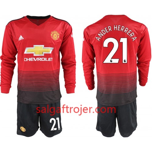 Manchester United Fodboldtrøjer ANDER HERRERA 21 Børn Hjemmebanesæt 2018/19 Langærmet Manchester United Fodboldtrøjer ANDER HERRERA 21 Børn Hjemmebanesæt 2018/19 Langærmet